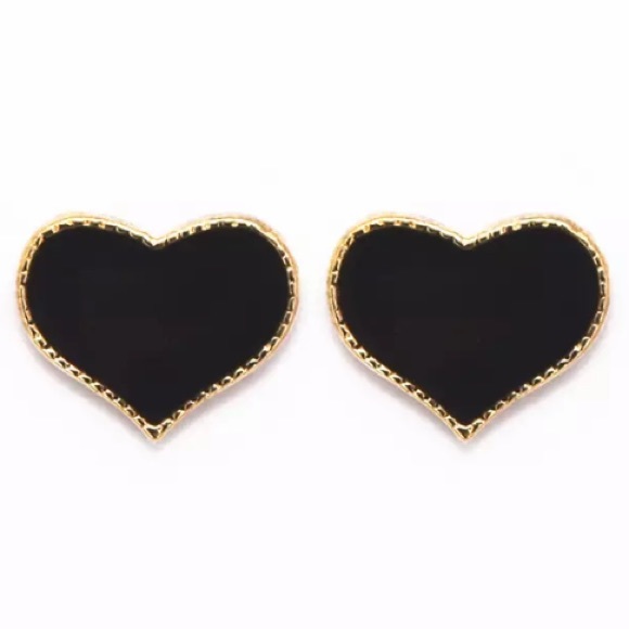 💙💎GRATEFUL💙MAKER💎💙 Jewelry - 💙💎💲FIRM🛍➕BUNDLE➕4 DISCOUNT! BLACK🖤HEART STUDS